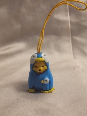Blue Penguin Bird Ornament Charm Peek A Pooh